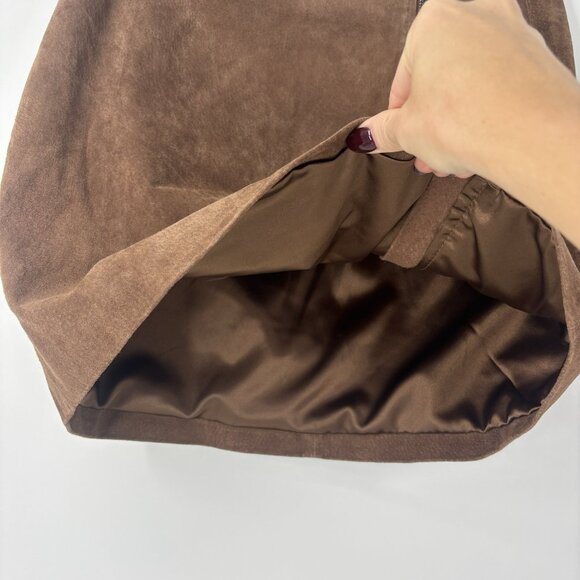 Blanknyc Blank NYC Leather Suede‎ Skirt Brown Side Zip Mini Moto Women's 27 - Picture 5 of 12